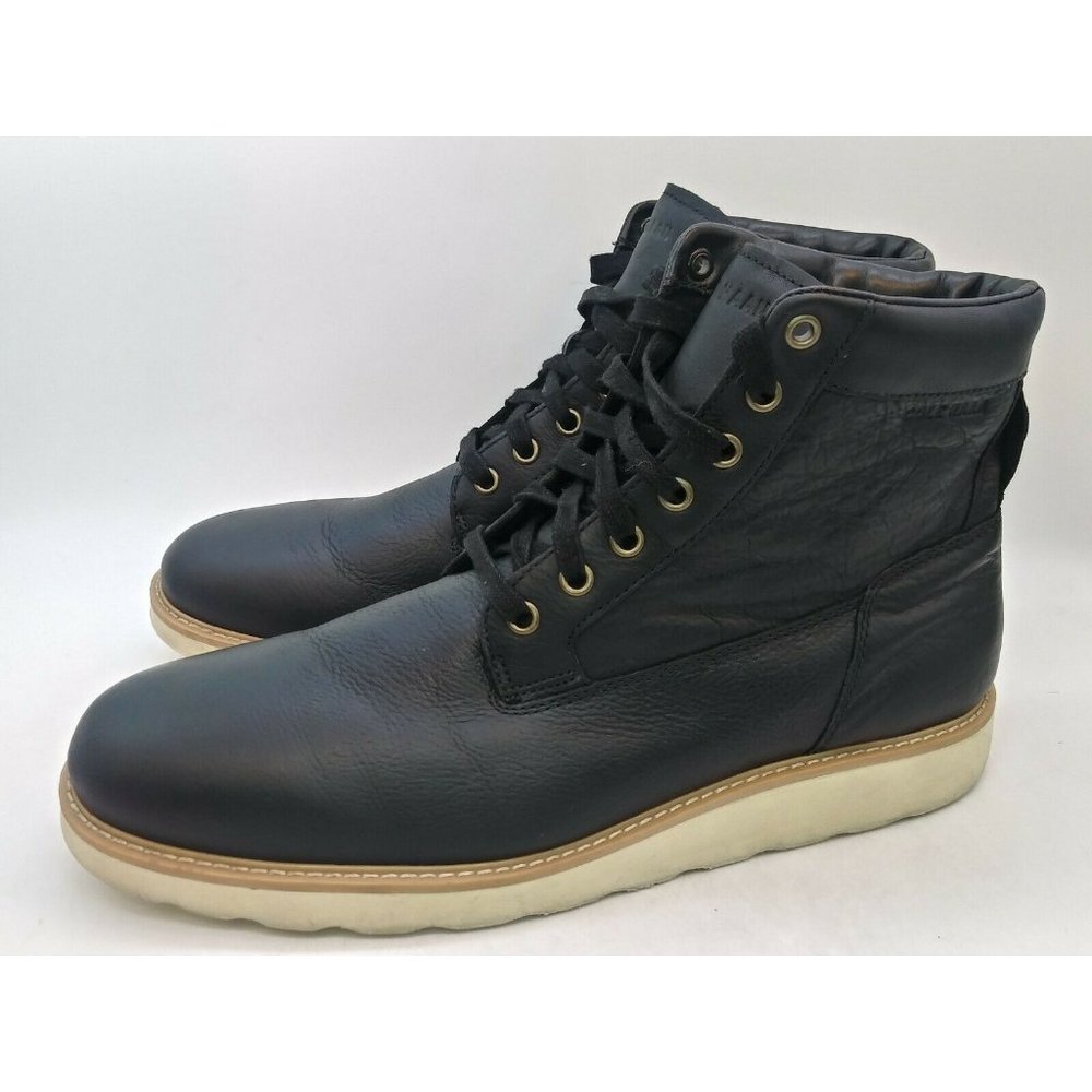COLE HAAN Mens 'Nantucket' Black Leather Boot 11.5